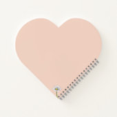 Boho Watercolor Daisy Peach Heart Christmas Gift Notizblock (Rückseite)