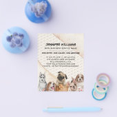 Boho Watercolor Dog Walker Pet Sitting Business Flyer (Einzeln)