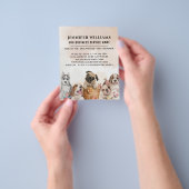 Boho Watercolor Dog Walker Pet Sitting Business Flyer (Gruppe)
