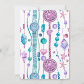 Boho Watercolor Dreamcatcher Babydusche Einladung (Rückseite)