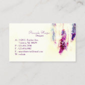 Boho Watercolor Dreamcatcher Feathers Visitenkarte (Rückseite)