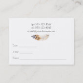 Boho Watercolor-Elefant-Blumen-Mama Nennen Telefonnummerkarte (Rückseite)