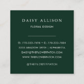 Boho Watercolor Elegante Landschaft Quadratische Visitenkarte (Rückseite)