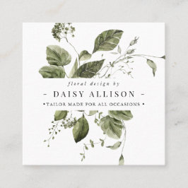 Boho Watercolor Elegante Landschaft Quadratische Visitenkarte