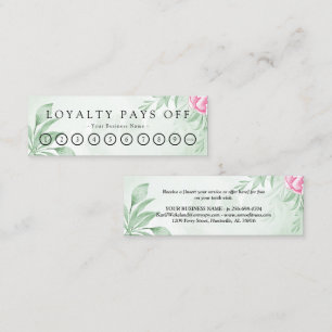 Boho Watercolor Eucalyptus Greenerity Loyalty Punc Treuekarte