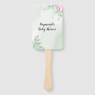 Boho Watercolor Eucalyptus Greenery ​ Babydusche Fächer