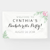 Boho Watercolor Eucalyptus Greenery Bachelorette Banner (Horizontal)