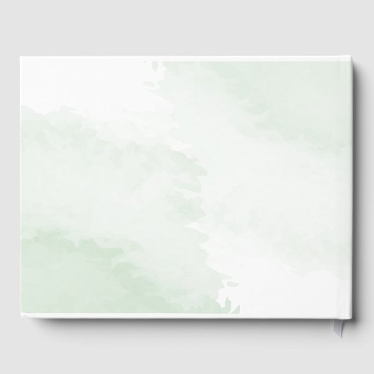 Boho Watercolor Eucalyptus Greenery Kinderdusche Gästebuch (Rückseite)