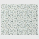 Boho Watercolor Eucalyptus Greenery Wedding Geschenkpapier (Flach)