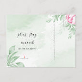 Boho Watercolor Eucalyptus - Neue Adresse Ankündigungspostkarte (Rückseite)