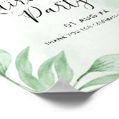 Boho Watercolor Eucalyptus Retirement Willkommen Poster (Ecke)