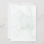 Boho Watercolor Eucalyptus und Lavender Wedding Einladung (Rückseite)