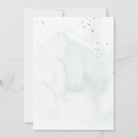 Boho Watercolor Eucalyptus und Lavender Wedding Einladung (Rückseite)