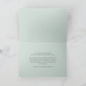 Boho Watercolor Eucalyptus Verlasse Grüne Hochzeit Dankeskarte (Innenseite)