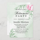 Boho Watercolor Eucalyptus Verlasse Party für Alte Einladung (Vorne/Hinten)