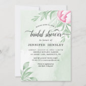 Boho Watercolor Eucalyptus Verlasst Brautparty Einladung (Vorderseite)