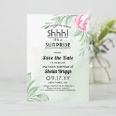 Boho Watercolor Eukalyptus 40. Geburtstag Save The Date (Stehend Vorderseite)