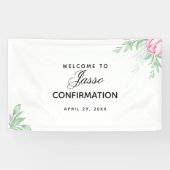 Boho Watercolor Eukalyptus Greenery Confirmation Banner (Horizontal)