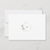 Boho Watercolor Eukalyptus Greenery Gold Wedding RSVP Karte (Rückseite)