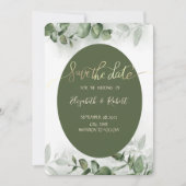 Boho Watercolor Eukalyptus Greenery Save the Date (Vorderseite)