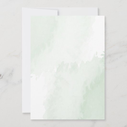 Boho Watercolor Eukalyptus Verlasse Bestätigung Einladung (Rückseite)