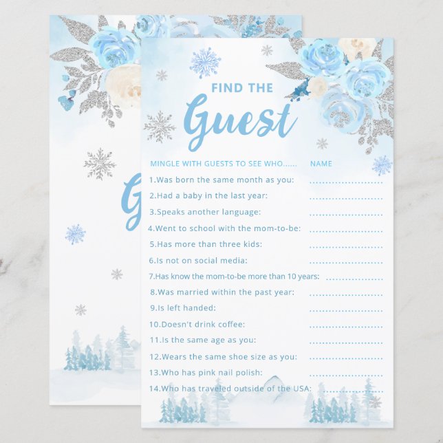 Boho Watercolor Finden Sie das Guest Baby Showspie (Vorne/Hinten)