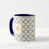 Boho-Watercolor-Fliesen-Mug – Benutzerdefinierter Tasse (Vorderseite Links)