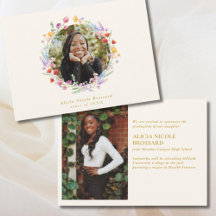 Boho Watercolor Floral 2 Foto Abschluss