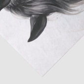 Boho Watercolor Floral Black Horse Seidenpapier (Detail)