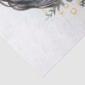 Boho Watercolor Floral Black Horse Seidenpapier (Detail)