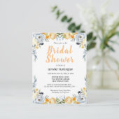 Boho Watercolor Floral Brautparty Postkarte (Stehend Vorderseite)