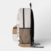 Boho Watercolor Floral Bride Backpack Bedruckter Rucksack (Rechts)