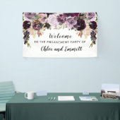 Boho Watercolor Floral Engagement Banner (Messeveranstaltung)