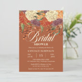 Boho Watercolor Floral | Eukalyptus-Brautparty Einladung (Stehend Vorderseite)