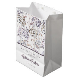 Boho Watercolor Floral Hotel Wedding Gift Bags Mittlere Geschenktüte