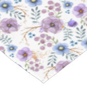 Boho Watercolor Floral Lilac & Aquamarin Personali Tischdecke (Schrägansicht)