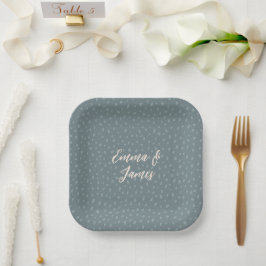 Boho Watercolor Floral Personalisiert Pappteller