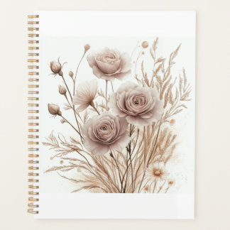 Boho Watercolor Floral Planner - Elegant & stilvol Planer