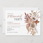 Boho Watercolor Floral Retirement Party Einladung (Vorderseite)