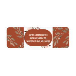 Boho Watercolor Floral Rücksendeadressen-Aufkleber