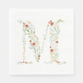Boho Watercolor Floral Serviette (Vorderseite)