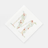 Boho Watercolor Floral Serviette (Ecke)