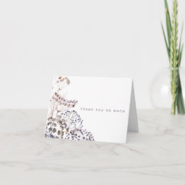 Boho Watercolor Floral Vielen Dank Karten