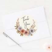 Boho Watercolor Floral Vielen Dank Sticker - Elega (Umschlag)
