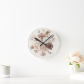 Boho Watercolor Floral Watch - Elegant & zeitlos Runde Wanduhr (Zuhause)