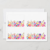 Boho Watercolor Floral Wedding Platzkarte Template (Rückseite)
