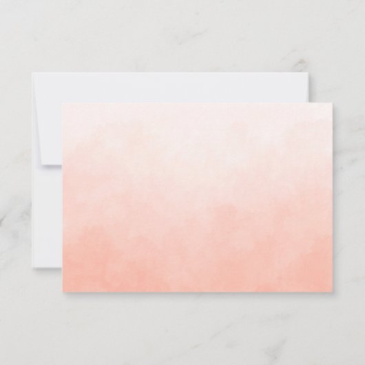 Boho Watercolor Floral Wedding RSVP (Rückseite)