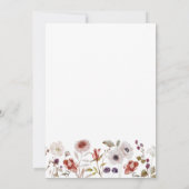 Boho Watercolor Floral Wedding Save The Date (Rückseite)