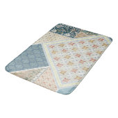 BOHO Watercolor Floral William Morris Badematte (Schrägansicht)