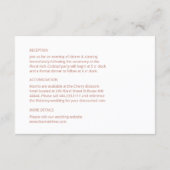 Boho Watercolor Flowers Wedding Details Begleitkarte (Rückseite)